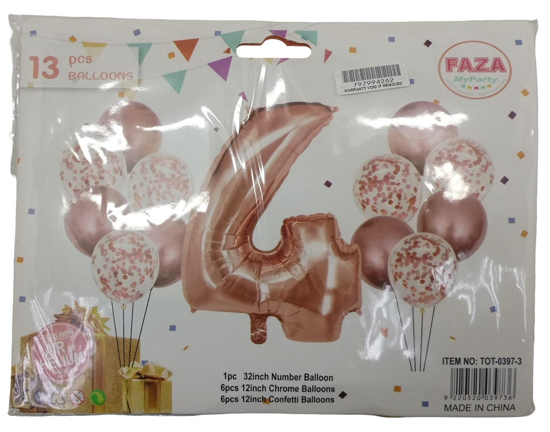 Casey 13pc Rose Gold and White Balloon Set Nr.4 (2 pack by Valotronics)