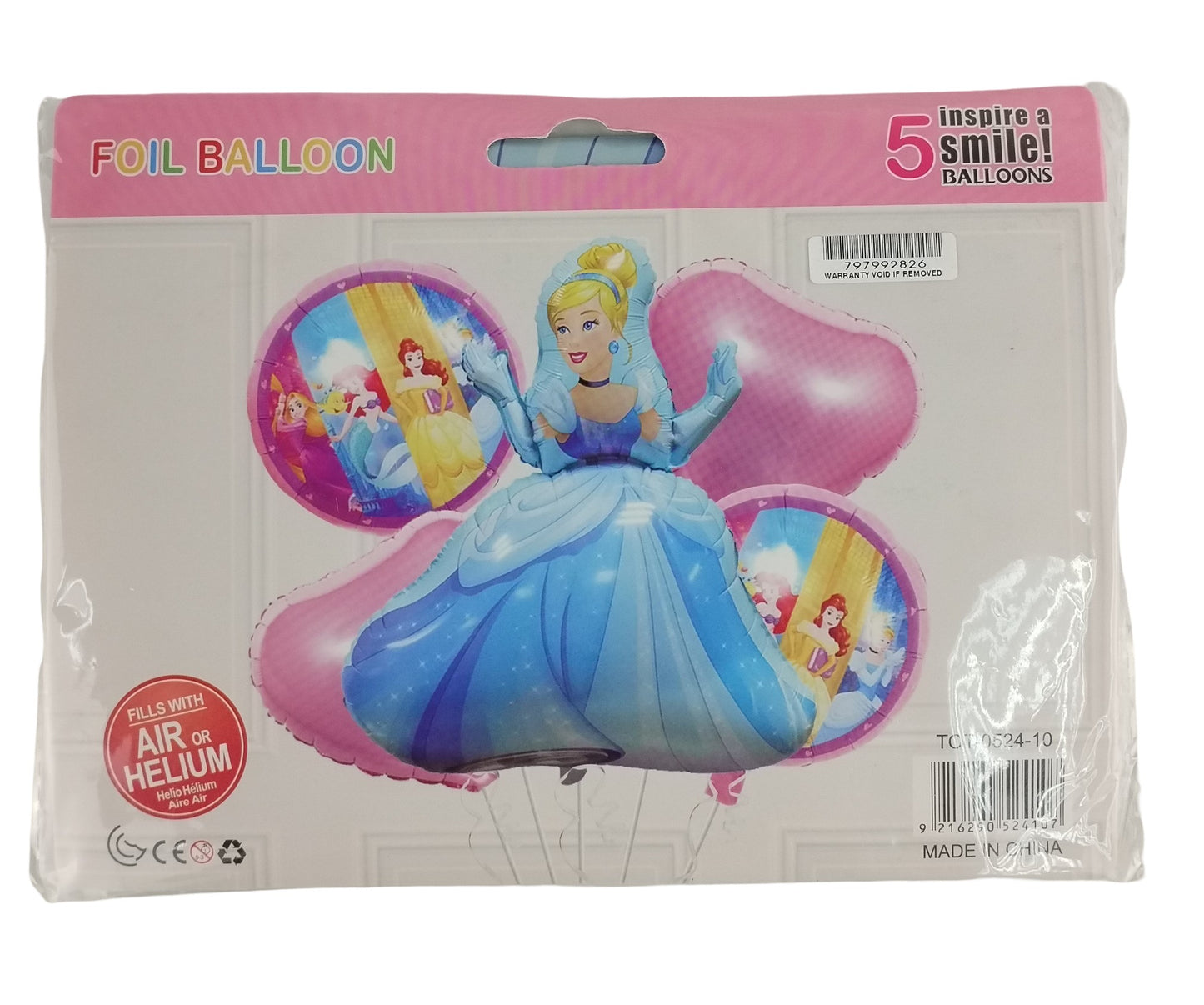 Casey 5pc Princess Themed Birthday Balloon Set Retail (2 pack by Valotronics)