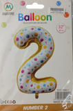 Casey 102cm Donut Balloon Number 2 (3 pack by Valotronics)