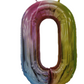 Casey 102cm Rainbow Balloon Number 0 (3 pack by Valotronics)