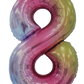 Casey 102cm Rainbow Balloon Number 8 (3 pack by Valotronics)