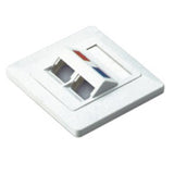 NetiX Angled Face Plate Dual Port with Shuttle (10 pack by Valotronics)