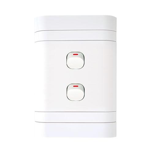Lesco Flush Cover with 2 Lever 1 Way Switch (2 pack by Valotronics)