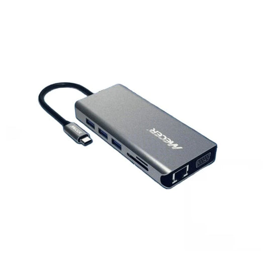Type C Universal Docking Station W/ VGA x1/ HDMI x1/ USB3.0 x3/ TF&SD/ RJ45 x1/