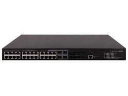 H3C SWITCH - 28-PORT LAYER 2 GIGABIT POE+ - 24X 10/100/1000BASE-T, 4X 100/1000 BASE-X SFP+ - 370W