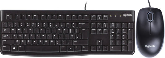 Logitech MK120 - Wired Keyboard and Mouse combo - Black - USB