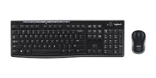 Logitech MK270 - Wireless Keyboard and Mouse combo - Black - USB