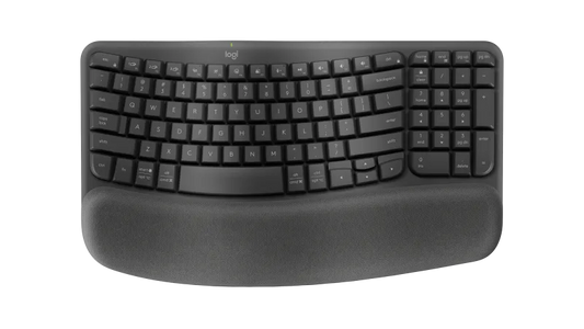 Logitech Wave Keys - Wireless Ergonomic Keyboard - Bluetooth - Intergrated Palm