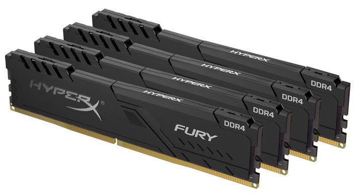 Kingston Hyper-x Fury 128Gb(32Gb x 4) DDR4-2400 (pc4-19200) CL15 1.2v Desktop Memory Module