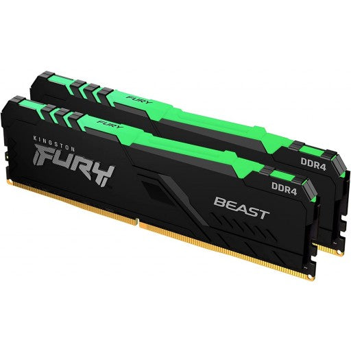 Kingston Hyper-x RGB Fury 64Gb(32Gb x 2) DDR4-3600 (pc4-28800) CL18 1.35v Desktop Memory Module