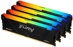 Kingston Hyper-x RGB Fury 128Gb(32Gb x 4) DDR4-3600 (pc4-28800) CL18 1.35v Desktop Memory Module
