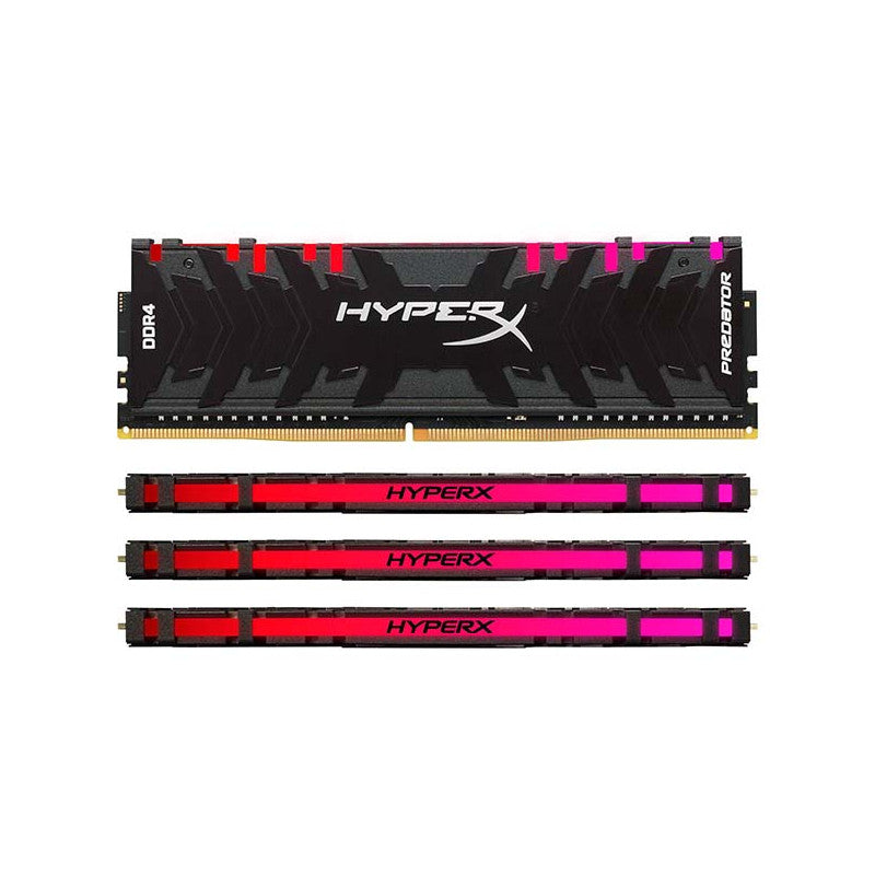 Kingston Hyper-x RGB Predator 32Gb(8Gb x 4) DDR4-3600 (pc4-28800) CL17 1.35v Desktop Memory Module with tall heatsink