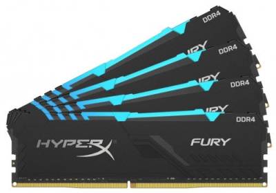 Kingston Hyper-x RGB Fury 32Gb(8Gb x 4) DDR4-3600 (pc4-28800) CL17 1.35v Server Memory Module