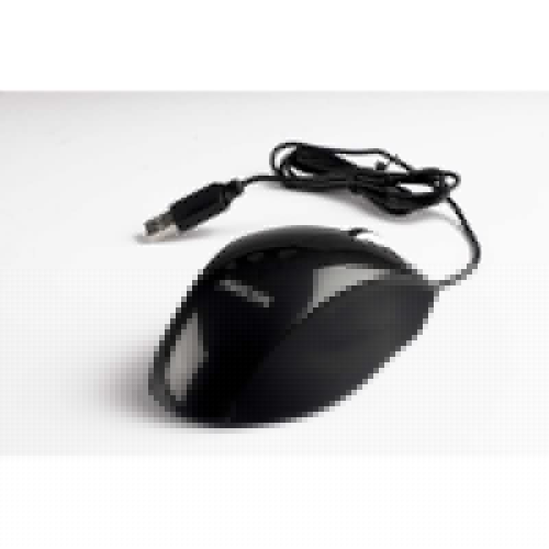 MECER BLACK USB OPTICAL WHEEL MOUSE (1000 DPI).