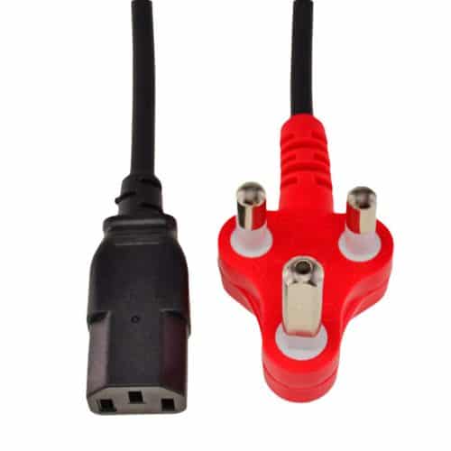 Power Cable with Red Top Plug and 1 Kettle Connector (4 pack by Valotronics)