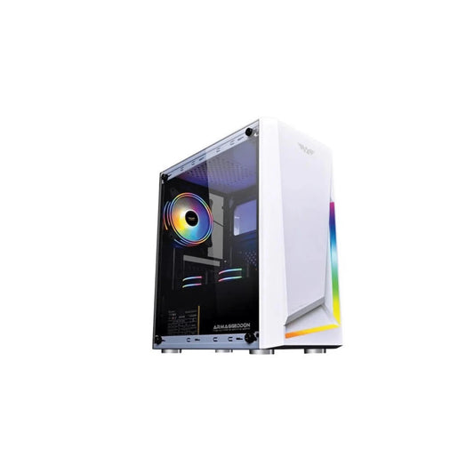 Armaggeddon Nimitz N5 Aurora Micro-ATX Gaming Case (No Fans) - White