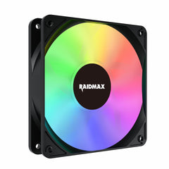 Raidmax NVX120FBDC4 120mm 3pin ARGB Fan 4-pack - Black 