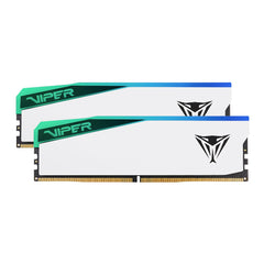 Patriot Viper Elite 5 RGB 32GB 6000MHz DDR5 Desktop Gaming Memory Kit - White 