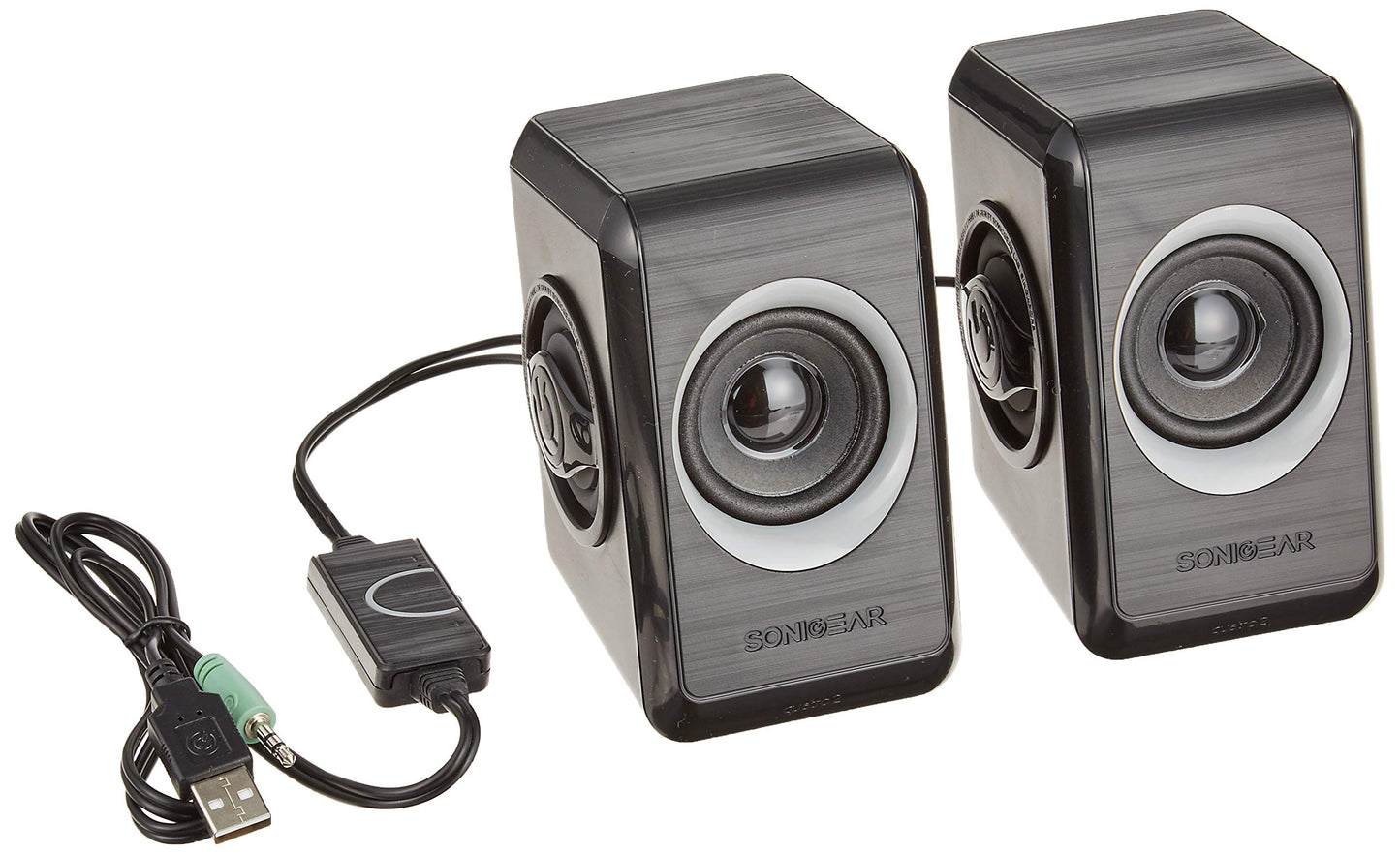 SonicGear Quatro 2 2.0 Speaker System - Grey