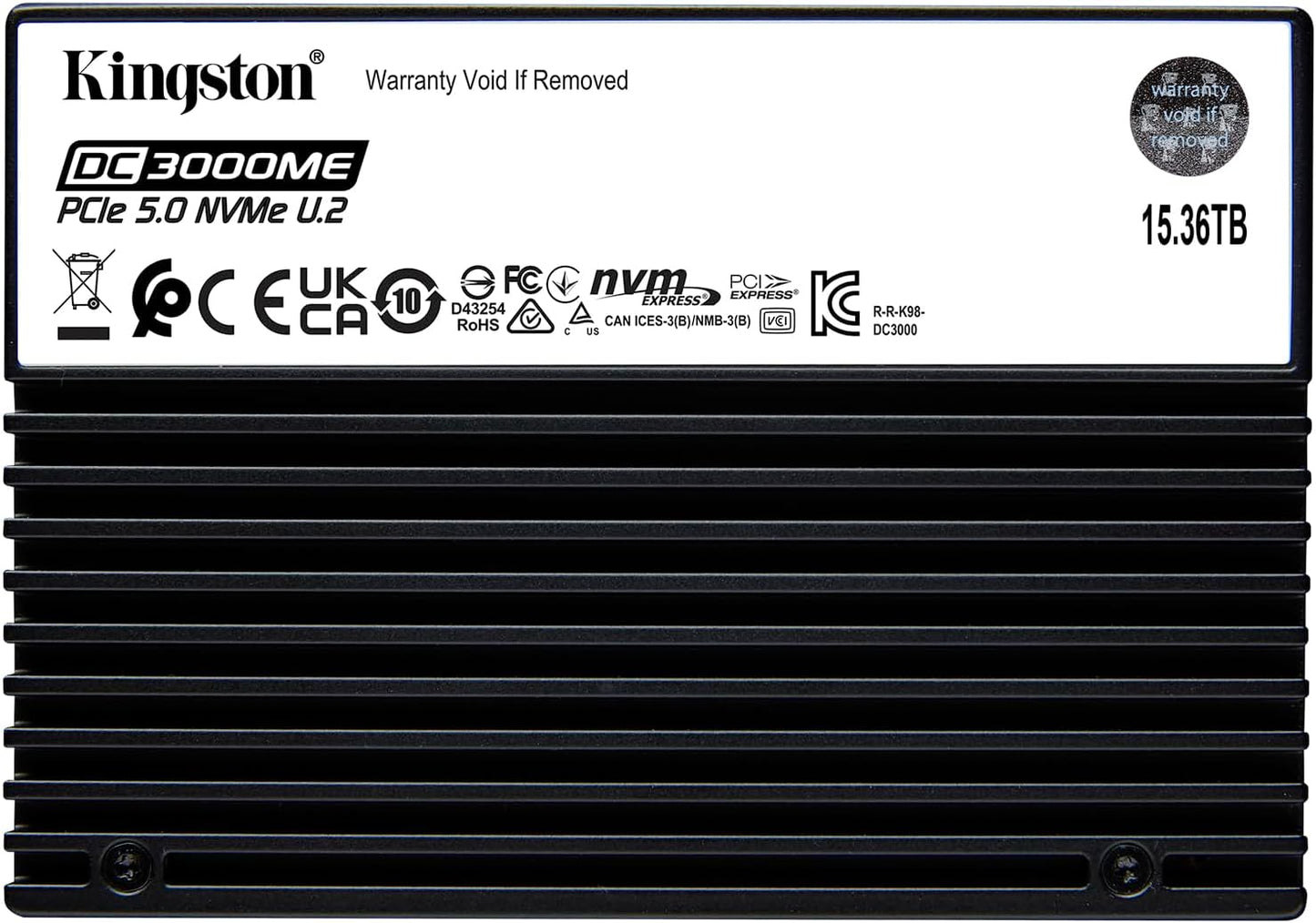 Kingston 15.36TB DC3000ME U.2 PCIe 5.0 NVMe TCG Opal Enterprise SSD