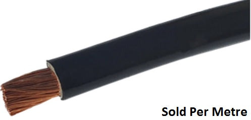Solarix 16mm2 Battery Power Cable Per Metre Black (2 pack by Valotronics)