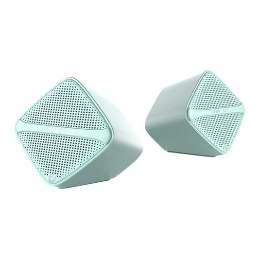 SonicGear Sonicube 2.0 USB powered Speakers - Mint (2 pack by Valotronics)