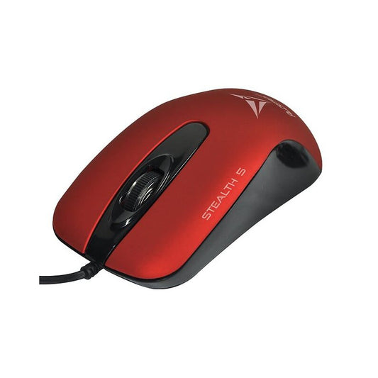 Alcatroz Stealth 5 USB Mouse - Metallic Red (2 pack by Valotronics)