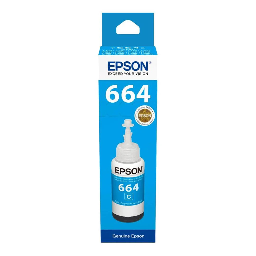 664 Ink Bottles Cyan 70ml EcoTank L565/ L550/ L486/ L455/ L386/ L382/ L365/ L355