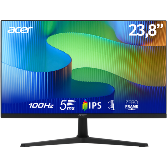 Acer 23.8inch FHD Monitor E241Y -Black (1920x1080) ELED HDMI Version:1.4 S/R Sta