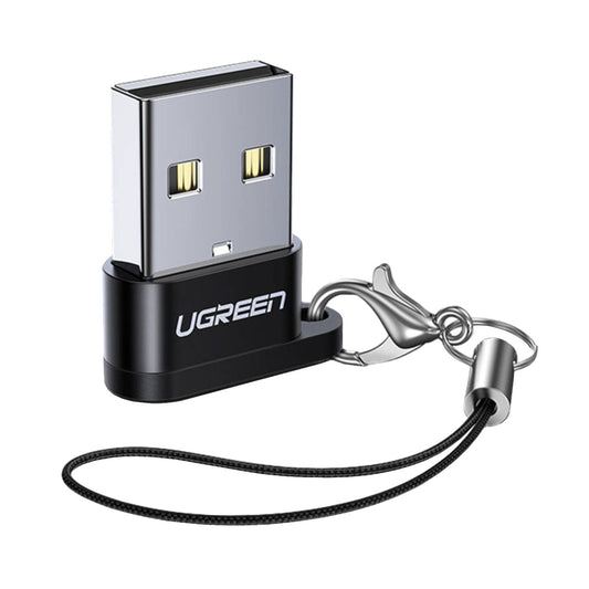 UGREEN USB A Male to USB Type-C Female Adapter (Black) (2 pack by Valotronics)