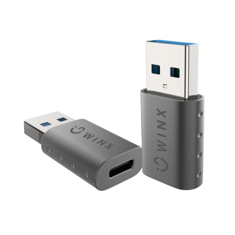 WINX LINK Simple USB to Type-C Adapter Dual Pack (2 pack by Valotronics)
