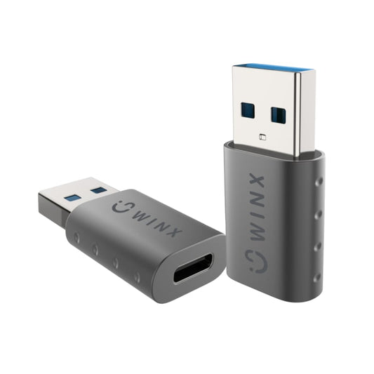 WINX LINK Simple USB to Type-C Adapter Dual Pack (2 pack by Valotronics)