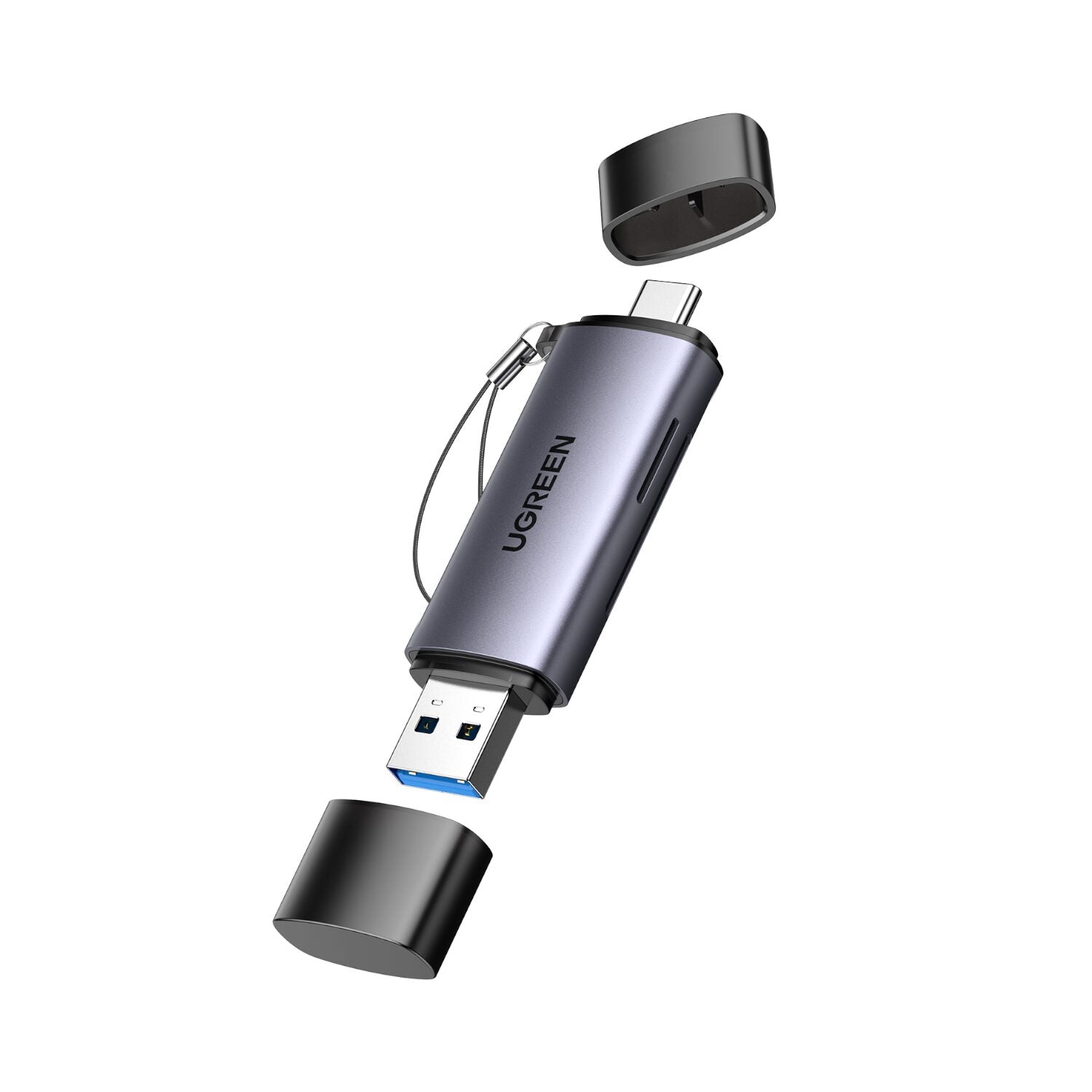UGREEN CM185-50706 2-in-1 OTG Card Reader | Type-C | USB-A - Silver 