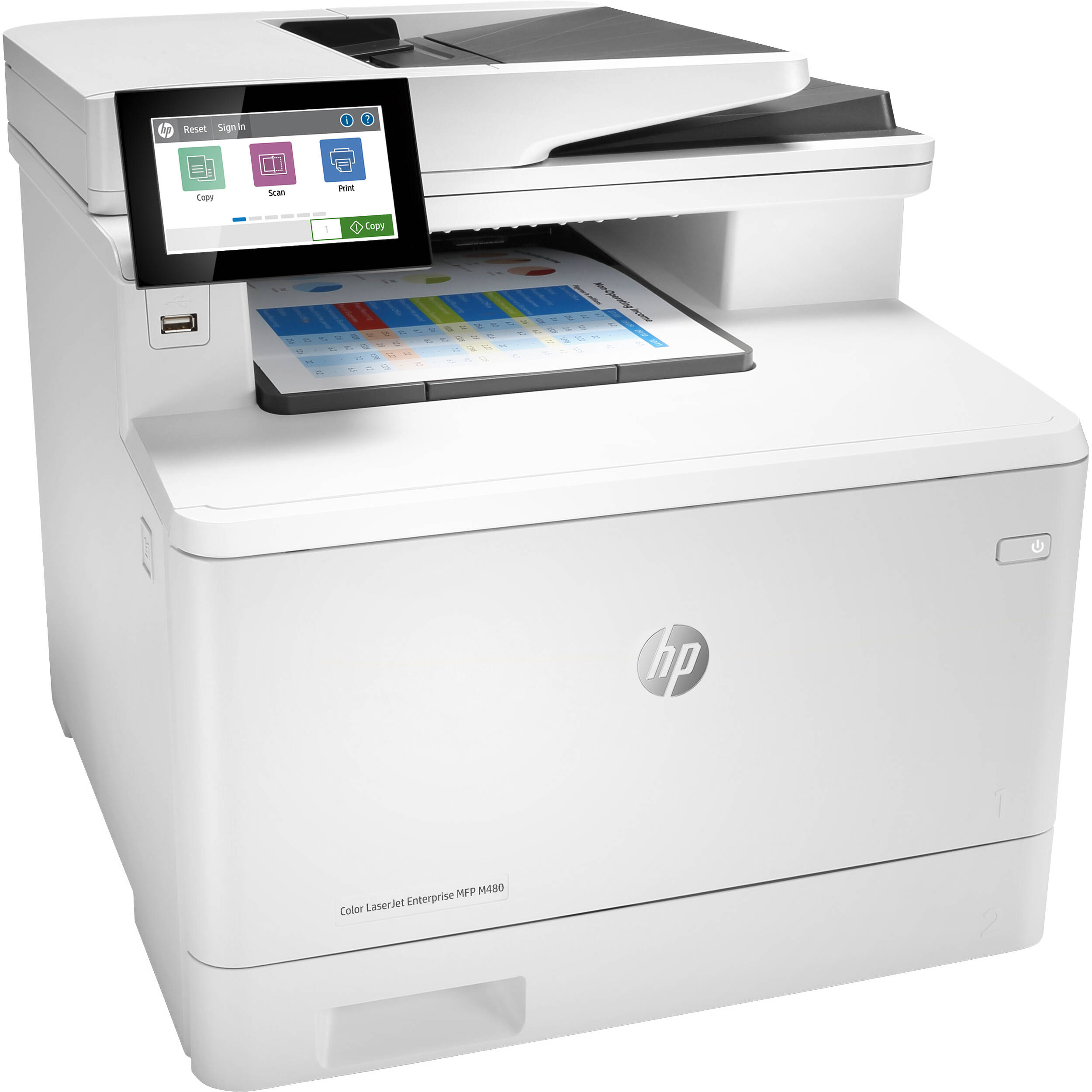 HP Colour LaserJet Enterprise MFP M480f 4in1 - Print, Copy, Scan, Fax, 3-10 User