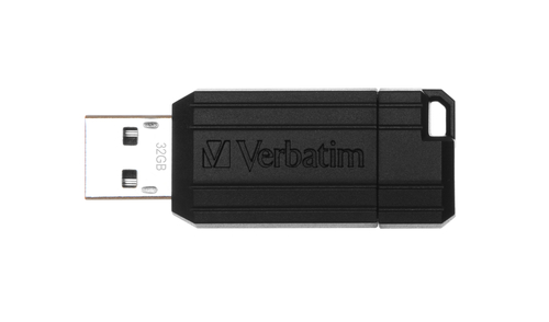 VERBATIM 32GB PINSTRIPE USB BLK
