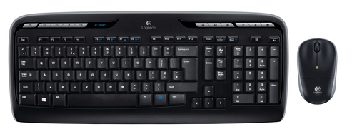 Logitech MK330 Wireless Keyboard and Mouse Combo - with Music Control. Full-size