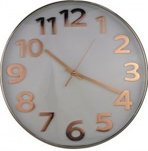 Casey Wall Clock Rose Gold Outer Rim With Rose Gold Details