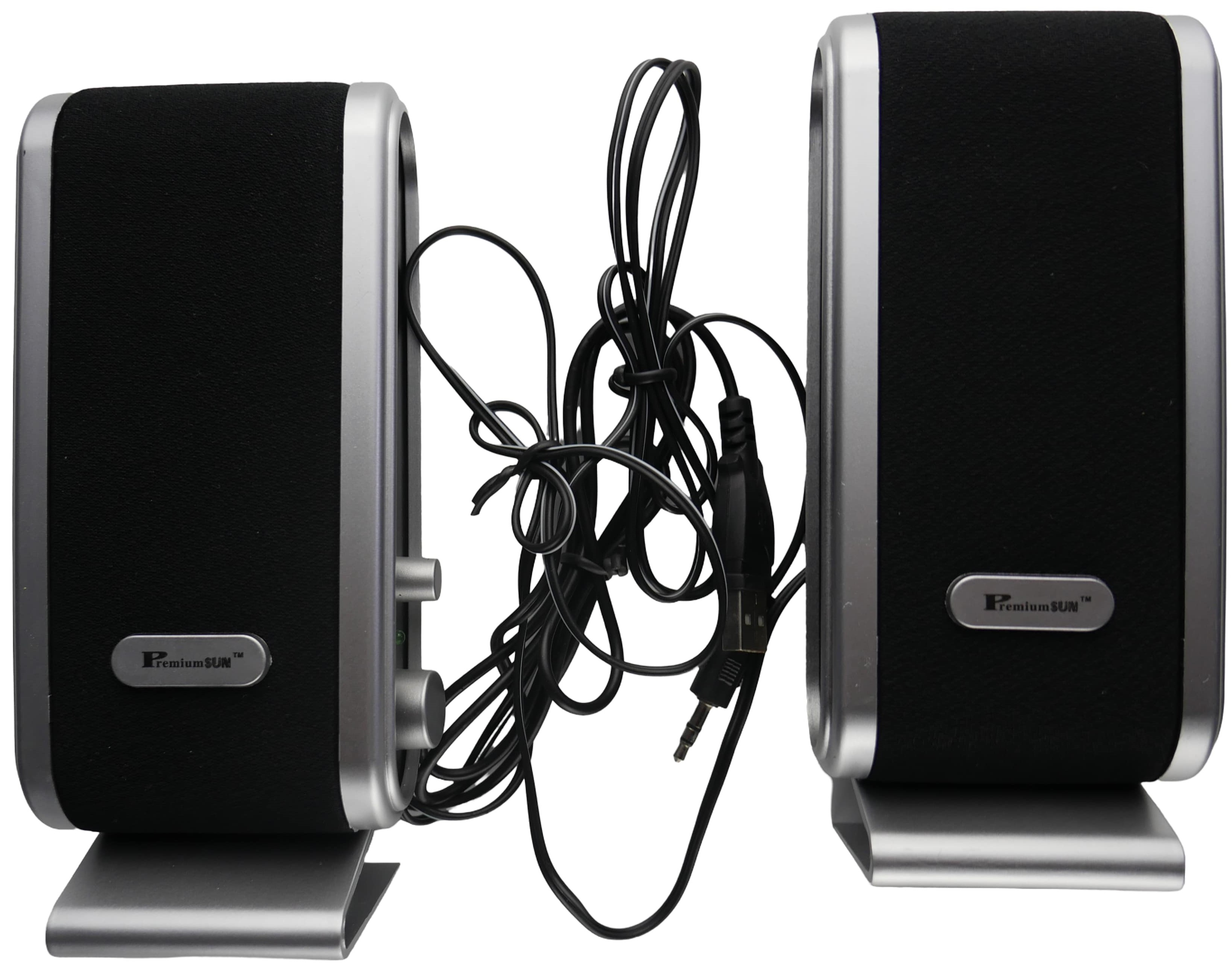 Unique USB Multimedia Speakers Black &amp; Silver