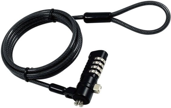 MECER 4-DIAL NOTEBOOK NANO/ T-Bar Compatible CABLE LOCK.