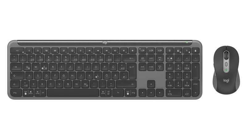 Logitech MK950 - Wireless Keyboard and Mouse - Graphite - Bluetooth