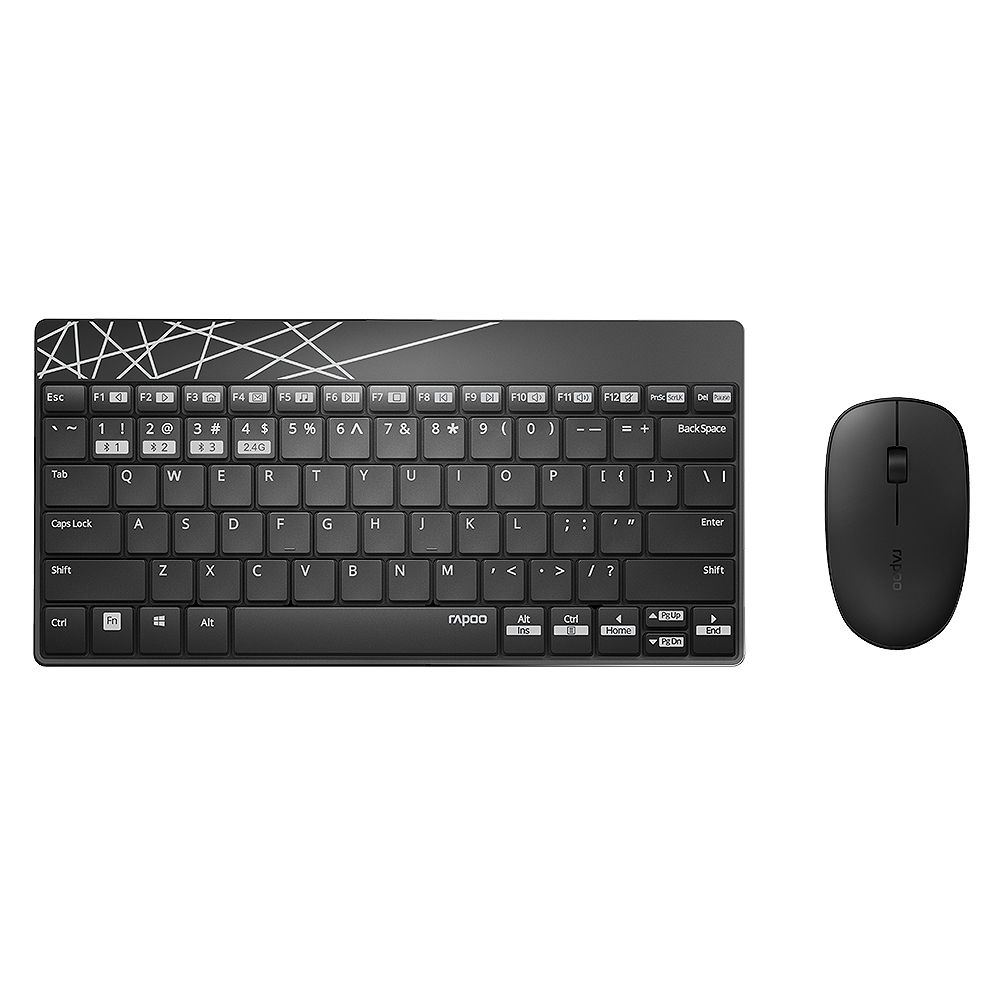 RAPOO / 8000M - Multi-mode wireless keyboard and mouse combo - Mini