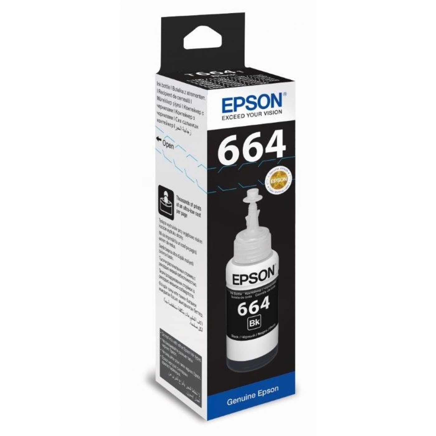 664 Ink Bottles Black 70ml EcoTank L565/ L550/ L486/ L455/ L386/ L382/ L365/ L35