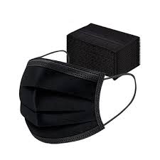 PPE 3-PLY MEDICAL MASK, BLACK, BFE RATED 99.95%, BOX OF 50