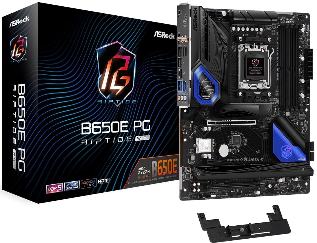 ASROCK AMD B650E STEEL LEGEND WIFI SOCKET AM5 ATX MOTHERBOARD