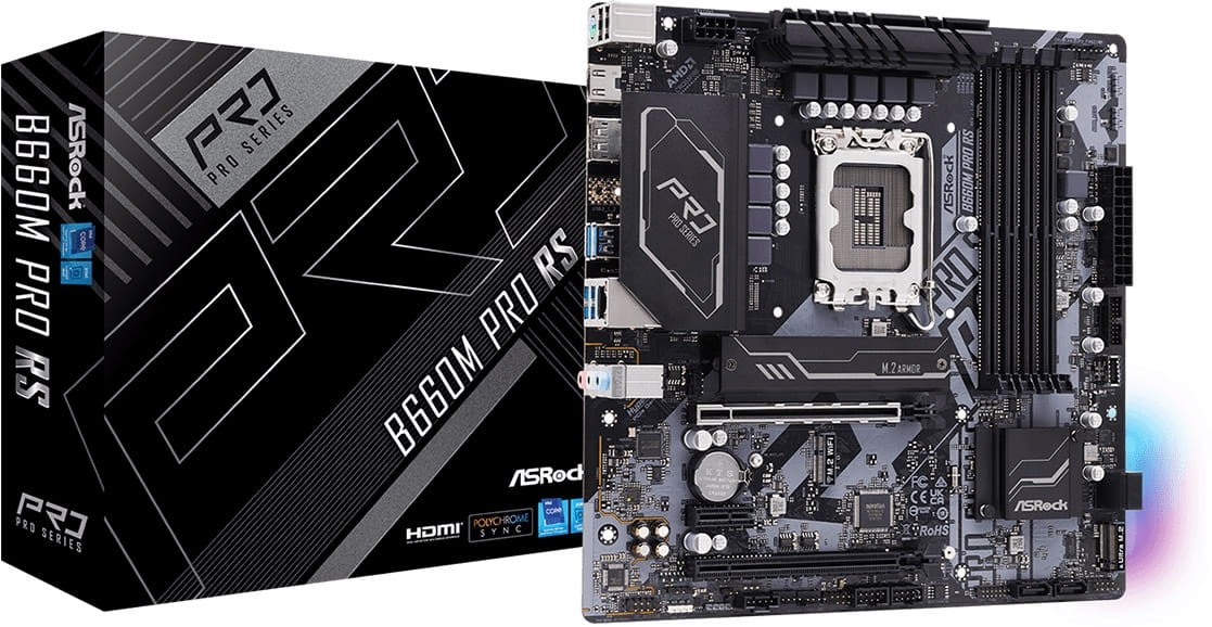 ASROCK INTEL B660 PRO RS SOCKET 1700 MICRO ATX MOTHERBOARD