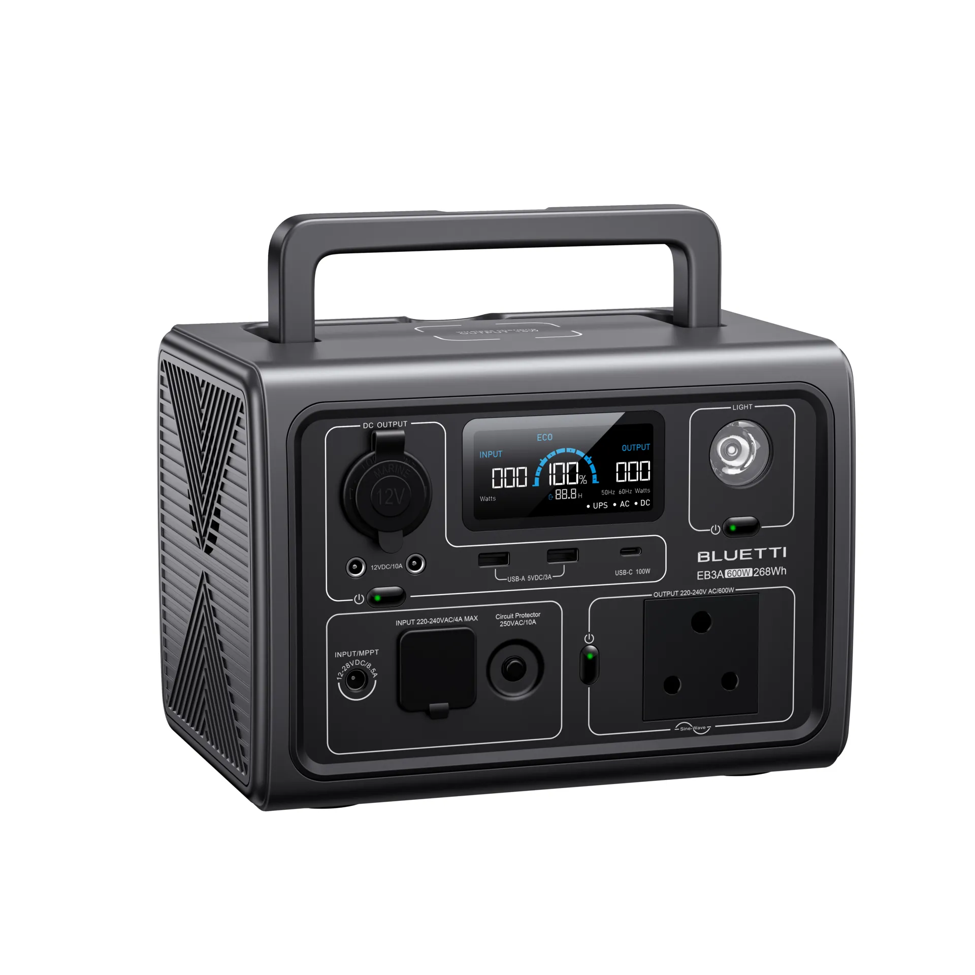 BLUETTI EB3A 600W PORTABLE POWER STATION 270WH