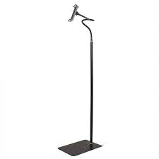 LEKKERMOTION NS-6H MOBILE PHONE/TABLET FLEXIBLE TETHER FLOOR STANDING FIXED BASE STAND - BLACK