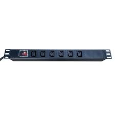 PDU 19" 1U 6 WAY 10A IEC OUTLET WITH ON/OFF SWITCH