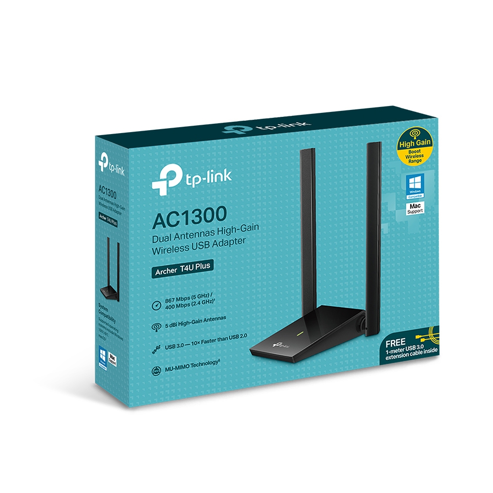 TP-LINK ARCHER T4U AC1300 WIRELESS DUAL BAND USB DONGLE