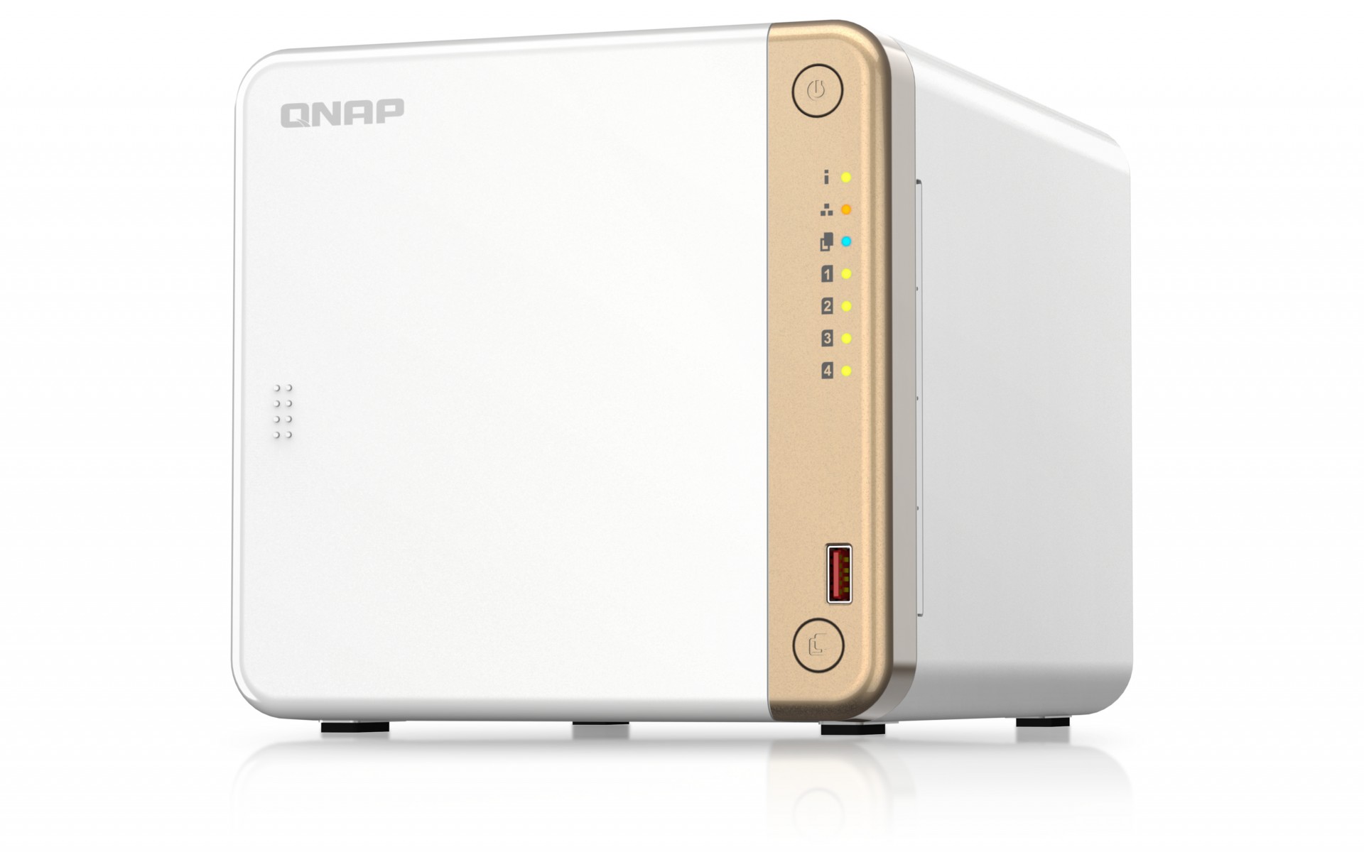 QNAP 4-BAY DESKTOP NAS, DUAL-CORE PROCESSOR, 4GB DDR4 RAM (NON-EXPANDABLE)
